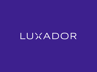Luxador Logo light minimal modern wordmark x x logo