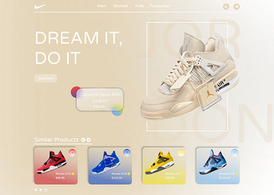 NIKE AIR JORDAN app design design illustration jordan landing page logo mobile design nike ui ux