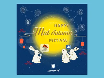 Mid-Autumn Festival Poster adobe illustrator cartoon character illustration illustrator