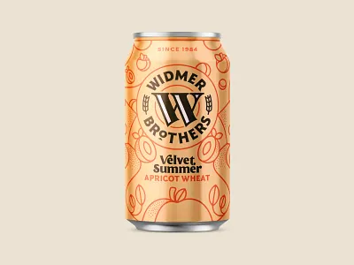 Beer Label Illustration apricot beer label beer packaging branding brewery brothers fruit leaves monoline design nienowbrand packaging design path portland psychedelic road seattle stipple traditional design velvet summer vintage design