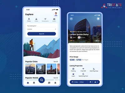 Hotel, Restaurant, Travelling, Event Booking app branding creative design graphic design illustration layout design logo mobile ui modern design ui ux design