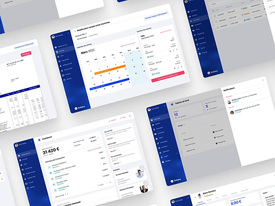 Embarq • Web App accounting admin animation app chart clean dashboard design design system figma french graphic design interface design material prototype safari simple ui ux web