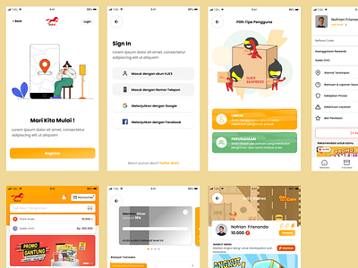 Courier Mobile App app design ui ux