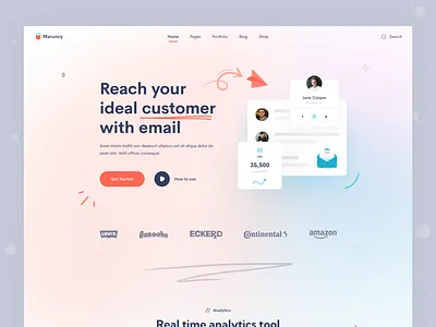 Maruncy | Marketing Agency Website Landing Page - v4 agency app branding design graphic design interface landing landing page landingpage marketing mhmanik02 minimal modern typography ui ui design ux web web design website