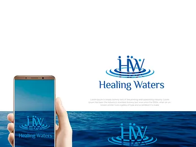 Logo for Healing Waters Psychological Services, LLC branding design logo vector