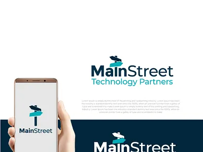 Main Street Logo for App/I.T. Brand branding design logo typography