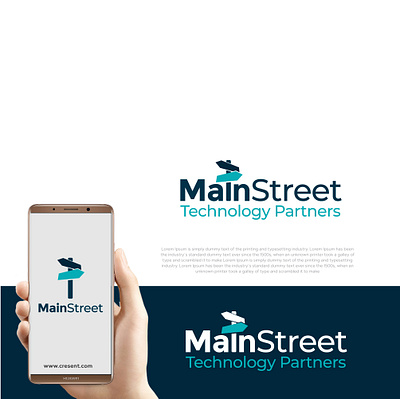 Main Street Logo for App/I.T. Brand branding design logo typography
