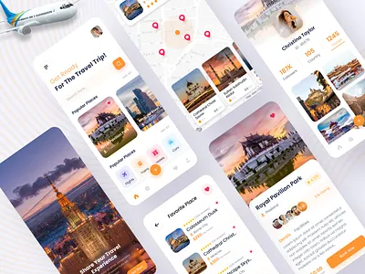 Tour & Traveling App Design app design design mobile app design tour app travel app travel app design typography ui uiux userinterface ux web