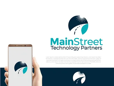 Main Street Logo for App/I.T. Brand branding logo vector
