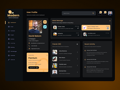 Task Management Dashboard Dark UI amazing app clean darkmode dashboard date design flat graph manager popular saas simple task task manager tasks todo list ui uiux web dashboard