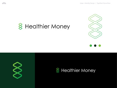 Healthier Money dna logo gradient logo helix logo logo logodesign logomark simplelogo