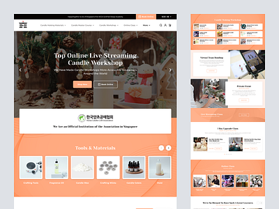 Happy Together Party Landing Page Design accessories candles concept custom candles design ecommerce fragrance interface landingpage mock up mockup online class online shop online store redesign shopify ui ux website workshops