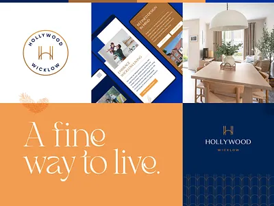 Hollywood — Brand Card brand branding colour design gold graphic graphic design identity logo navy property vector