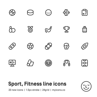 Myicons✨ — Sport, Fitness vector line icons pack design system figma figma icons flat icons icon design icon pack icons icons design icons pack interface icons line icons sketch icons ui ui design ui designer ui icons ui kit ui pack web design web designer