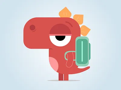 School is boring 2d boring branding character cute design dino dinosaurus flat funny graphicdesign illustration illustrator logo school ui vector vectorart