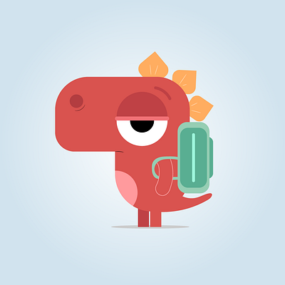 School is boring 2d boring branding character cute design dino dinosaurus flat funny graphicdesign illustration illustrator logo school ui vector vectorart