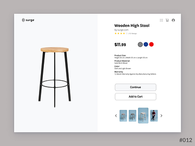 Daily UI #012 of 100 - E-Commerce Shop (Single Item) app application branding dailyui dailyui012 design e commerce ecommerce illustration logo ui ux web design