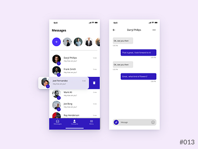 Daily UI #013 of 100 - Chat Messaging app application branding chat dailyui dailyui013 design illustration logo rebound ui ux web design