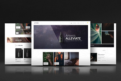 Artemis Purely Plants Website branding design digital collage digital photography graphic design illustration logo mixed media ui vector web design