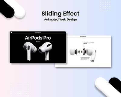 Sliding Effect - Animated Web Design 3d animation app design graphic design motion graphics ui ux