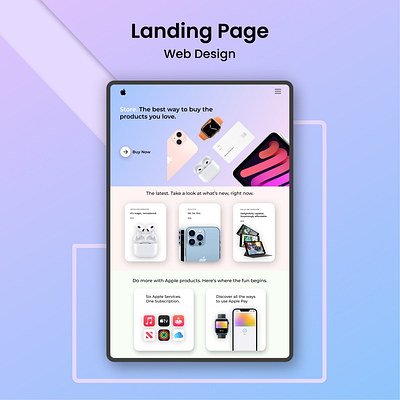 Landing Page - Web Design animation app branding design graphic design motion graphics ui ux