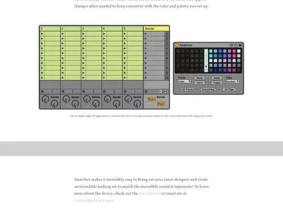 Swatches _ Max Squarespace Landing page design editor x squarespace ui web swatchers wordpress