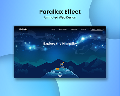 Parallax Effect - Animated Web Design 3d animation app design graphic design motion graphics ui ux
