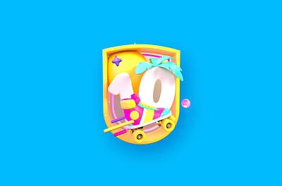 Zenly Badges 3d animation badge c4d colorful colors illustration motion graphics