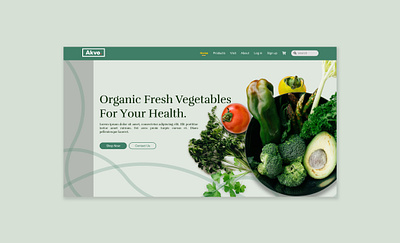 Landing Page for Farm Web Design ui