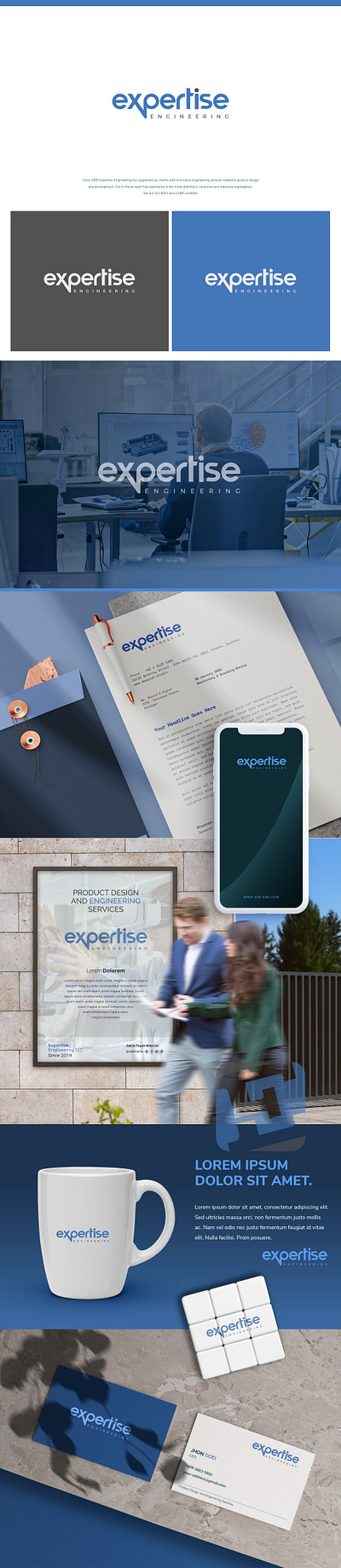 Expertise Engineering Logo design brand and identity branding expertise engineering hi tech logo design logo logo design branding technology logo design