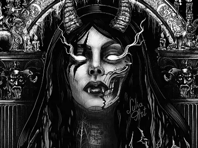 T-Shirt Design by Julia Art for Cristina Scabbia (Lacuna Coil) cover metal album cristina scabbia cristina scabbia shop dark art horror julia art lacuna coil metal metal art metal cover metal logo metal merch skull tshirt design tshirt metal design