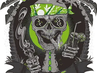 T-Shirt skull design. Metal merch beach skull art cover metal album cover music album julia art logo metal art metal merch skull skull artwork skull tattoo skulls tshirt design tshirt skull