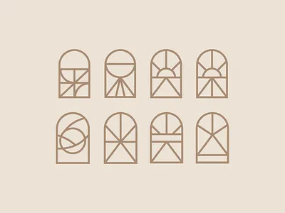 Arc Logo Designs arc brand identity skincare spa