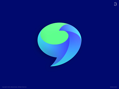 Bird Chat Mark 3whales app bird branding chat design logo logodesign message raven talk