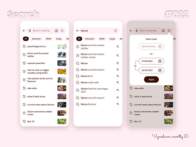 Search - #022 advancesearch dailyui figma mobileui search searchbar ui uiux ux