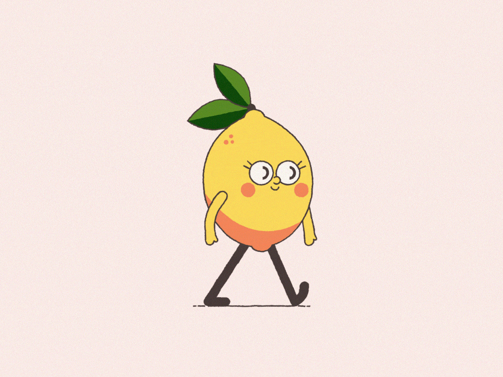 Happy walk 🍋 animation character animation character design design illustration motion design motion graphics