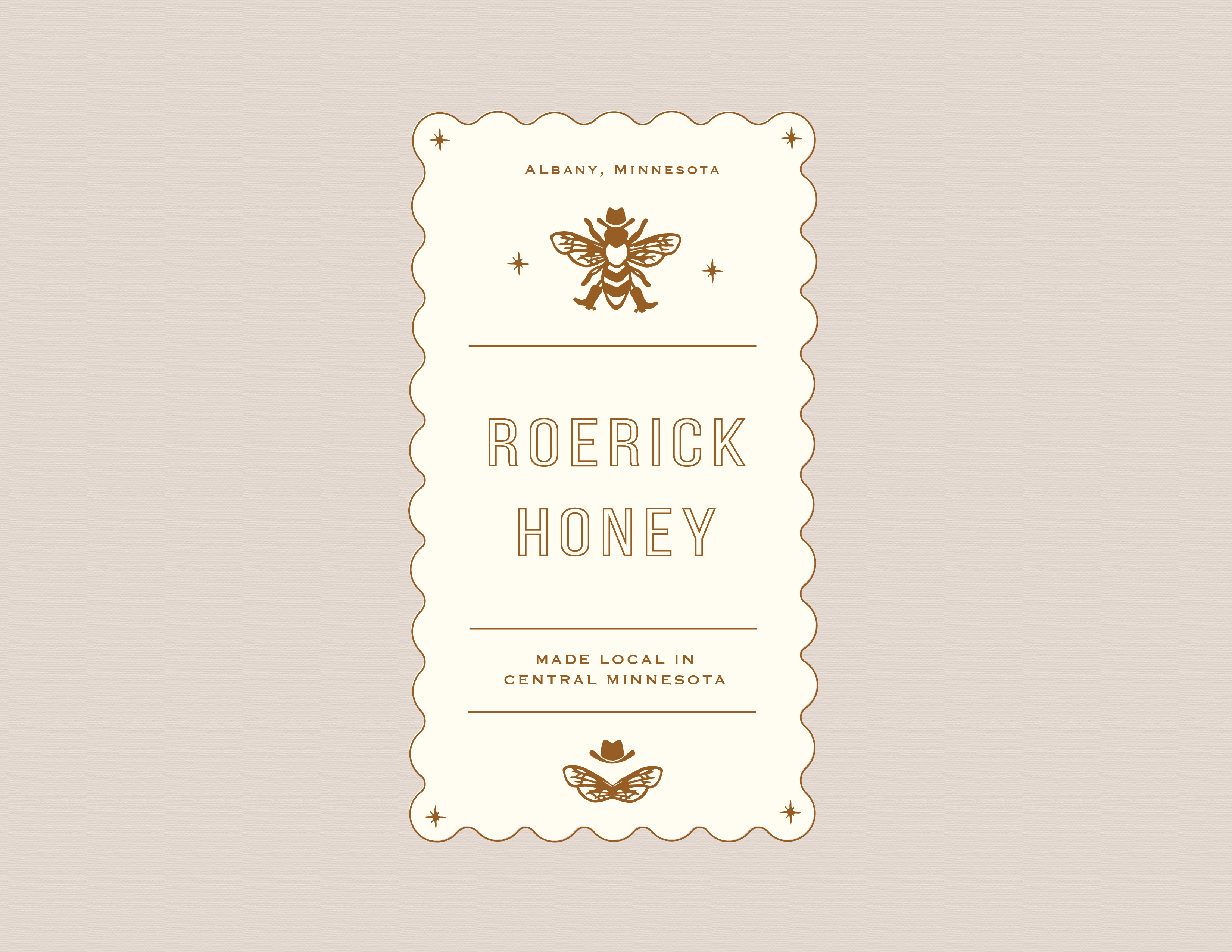 Example of Roerick Honey Label
