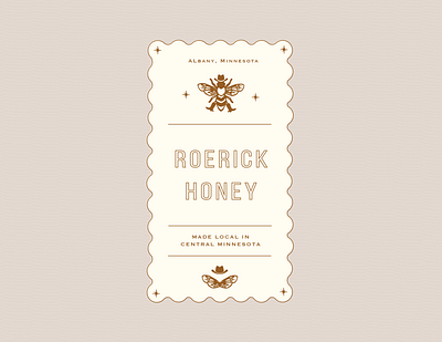 Roerick Honey Label branding design packaging