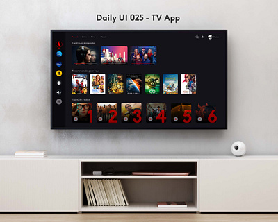 Daily UI 025 - TV App 025 app application télévision daily ui 025 dailyui design films graphic design movies netflix series streaming tv tv app télé ui