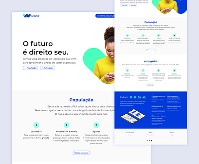 Website - Walme advocaci app landing page clean lawyer minimal startup ui design ux design web design web site