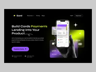 Online credit card Dark landing page - sadekud credit card landing page