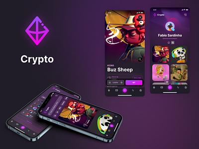 App Crypto - study project app app design crypto design figma interface ui ui ux design