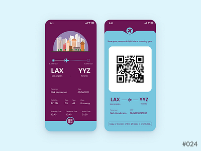 Daily UI #024 of 100 - Boarding Pass app application boarding boardingpass branding dailyui dailyui024 design illustration learn logo rebound ui uixui ux web design