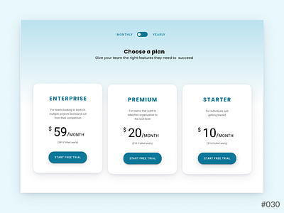 Daily UI #030 of 100 - Pricing app application branding dailyui dailyui030 design illustration learn logo pricing rebound ui ux web design