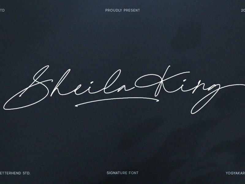 Sheila King - Signature Script freebies modern calligraphy font