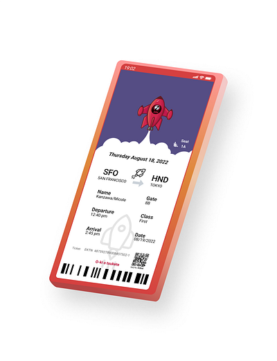 UI Challenge Boarding Pass | App Mockup boarding pass branding design mockup plane ticket ticket ui ux design