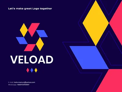 VELOAD - Abstract Letter V Logo a b c d e f g h i j k l m n abstract logos brand brand identity branding colorful ecomerce identity letter v lettermark logo design logo designer logo inspiration logodesign logomark minimalist logo modern logo monogram o p q r s t u v w x y z symbol
