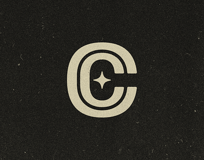 C Star Concept c custom grit halftone icon inline inline font logo modified monogram texture type typographic