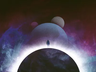 Spiritual Warfare church illustration planets silhouette smokey space spiritual spiritual warfare texture warfare