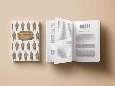 Men of Clay: An Exploration of the Terracotta Army book book cover book design design graphic design illustration